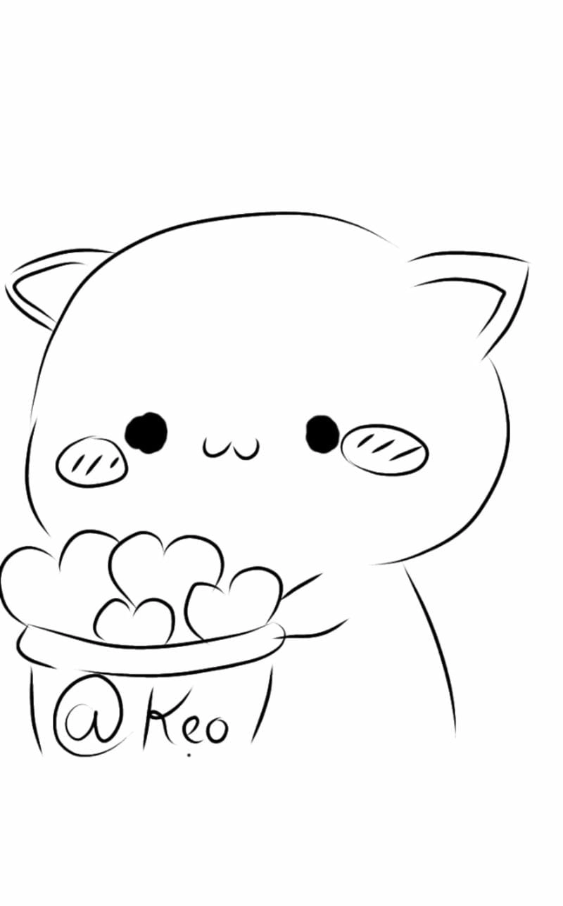 Tự tạo sticker tranh tô màu cute đáng yêu