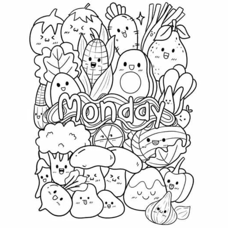 Sáng tạo cùng tranh tô màu hình đồ ăn siêu đẹp