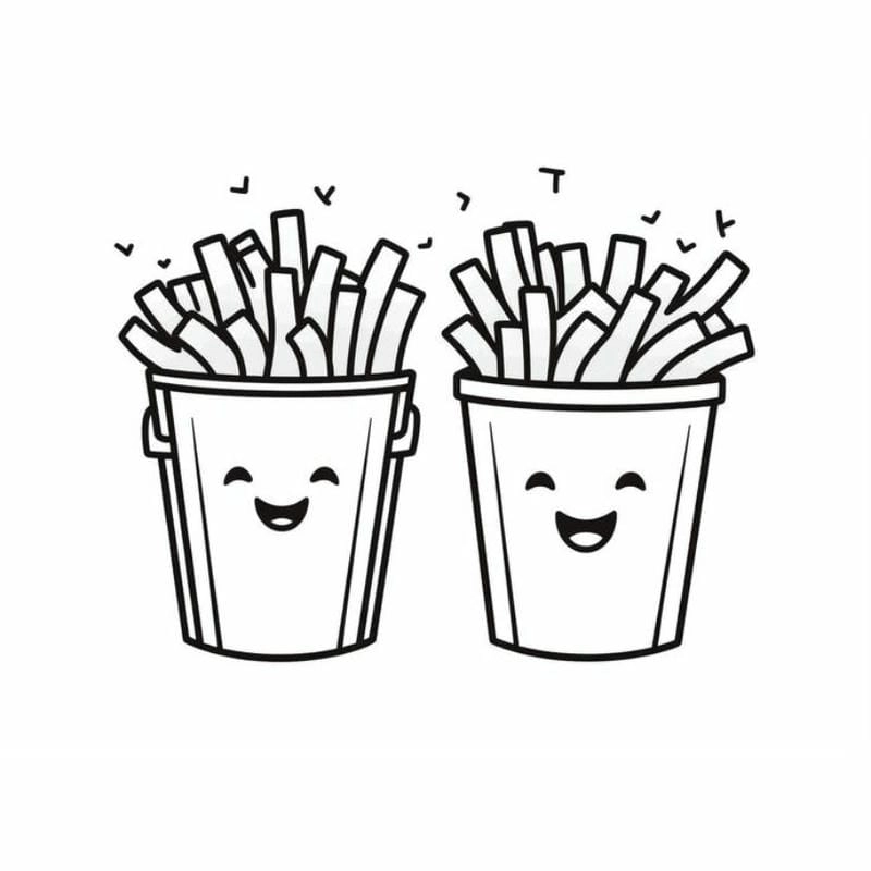 Tổng hợp tranh tô màu đồ ăn vặt hấp dẫn cho bé