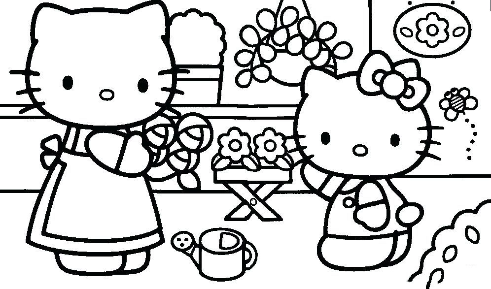 Giải trí cùng tranh tô màu cho bé hello kitty