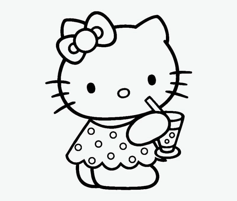 Bé vui học với tô màu tranh hello kitty cực dễ thương