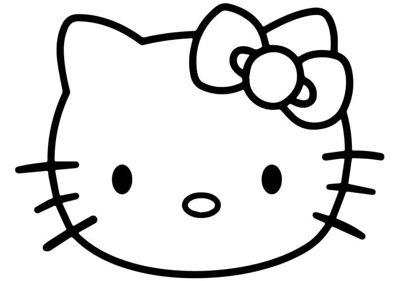 Tự tay in tranh tô màu mèo hello kitty cho bé tại nhà