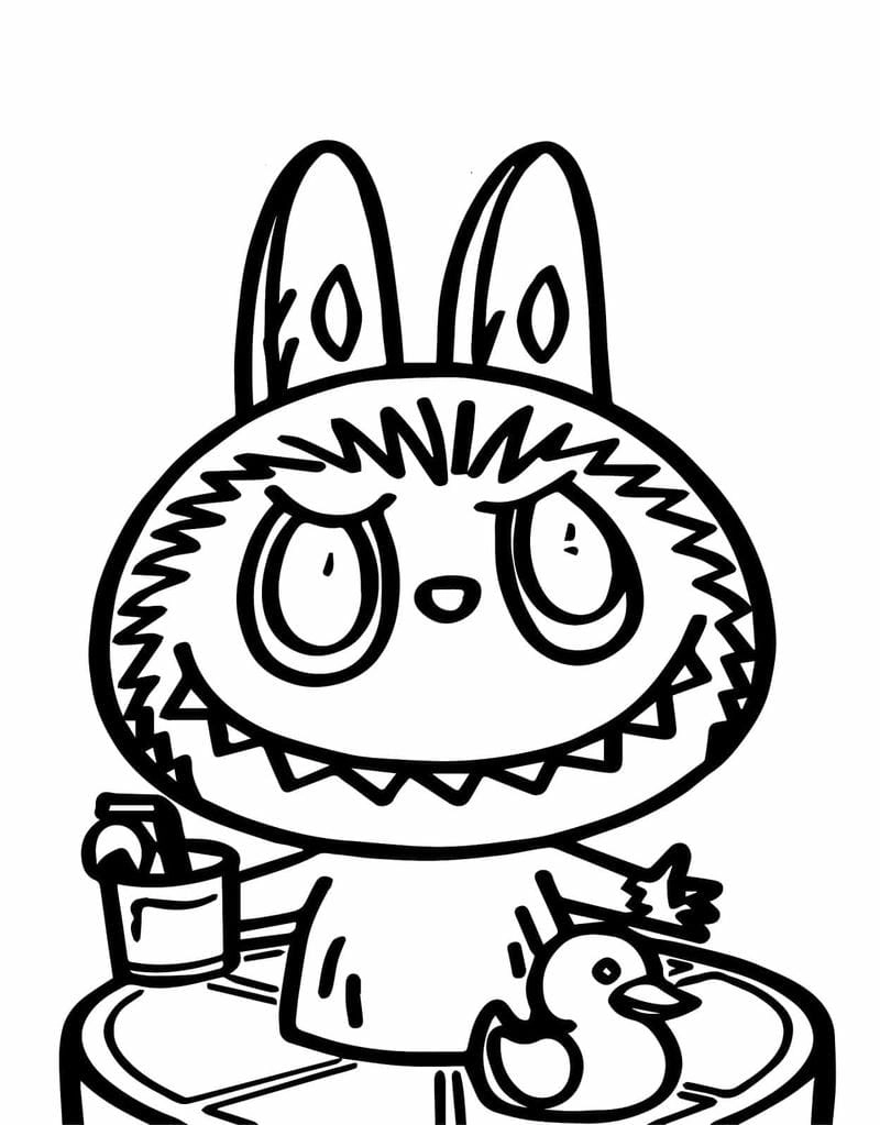 Ngắm nhìn tranh tô màu labubu chibi siêu đáng yêu