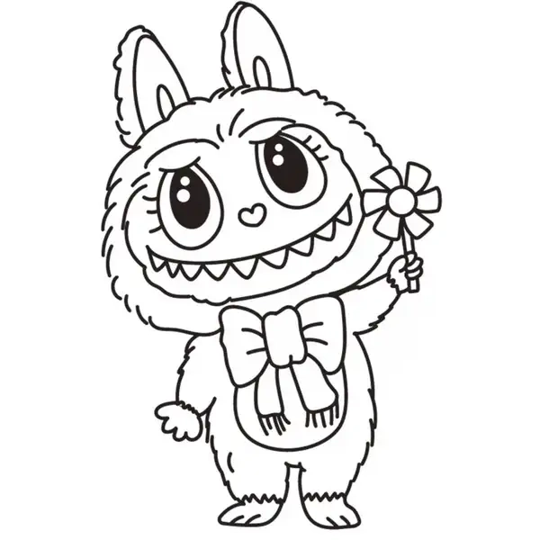 Bộ ảnh drawing drawing tranh tô màu labubu sáng tạo