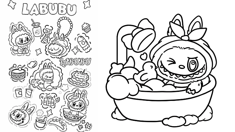 Tranh tô màu labubu là như thế nào