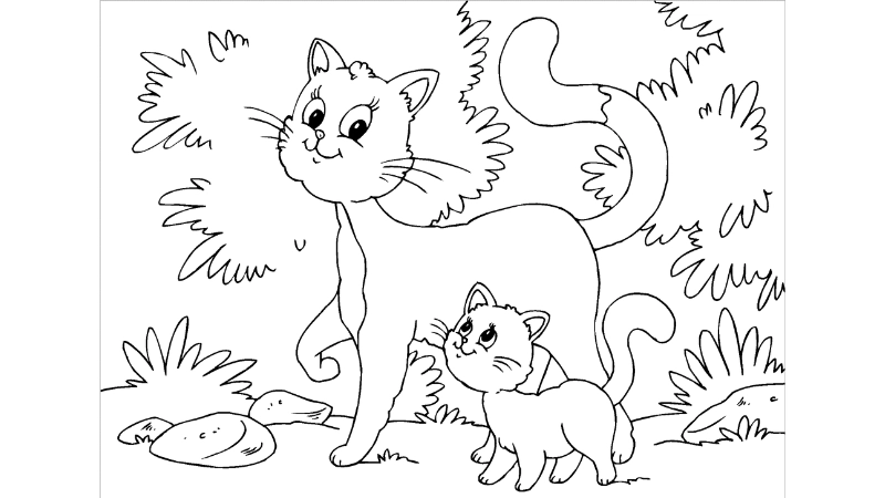  Top mẫu tranh tô màu con mèo ngộ nghĩnh hot nhất 2025 