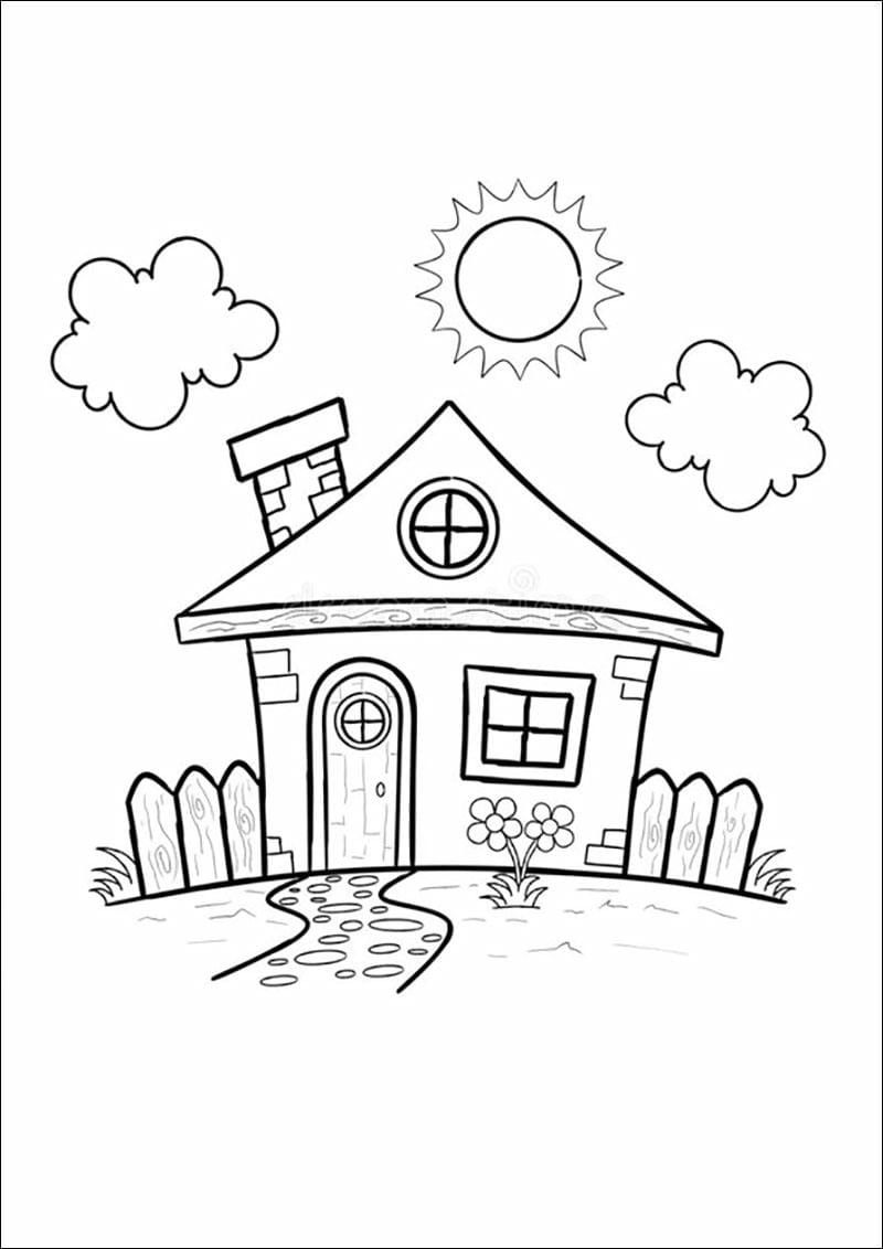 Phiêu lưu cùng tranh tô màu ngôi nhà độc đáo thú vị