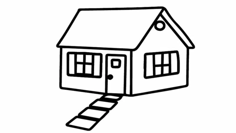 Bé thỏa sức sáng tạo với ngôi nhà tranh tô màu ngôi nhà