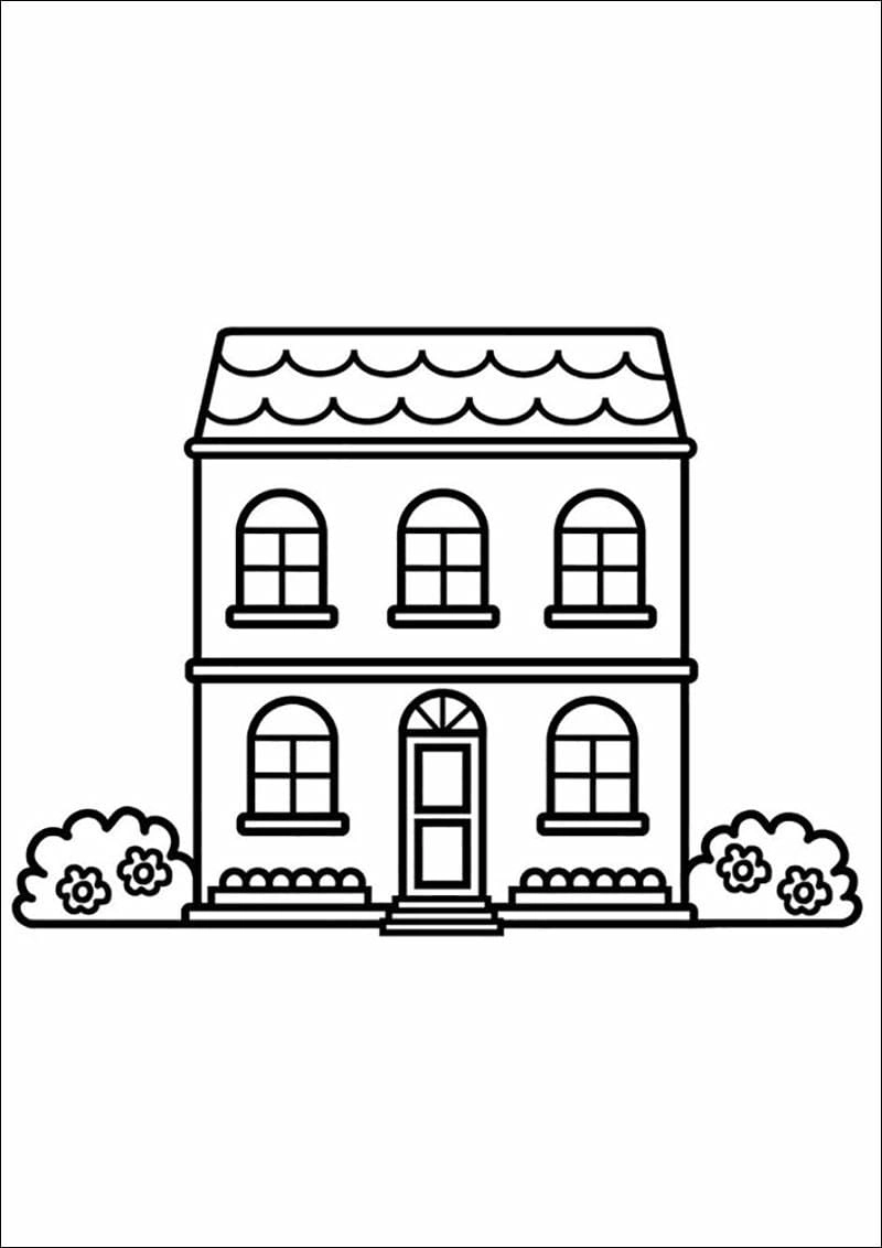 Dễ dàng in tranh tô màu ngôi nhà cho bé chất lượng cao