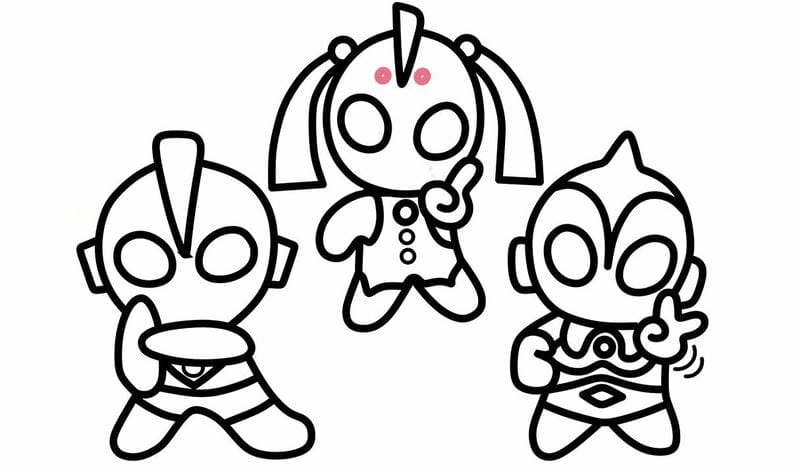 Dễ thương quá trời với tranh tô màu siêu nhân chibi