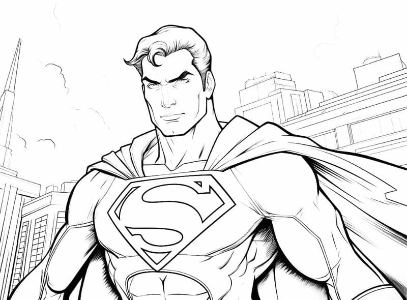 Bé thỏa sức sáng tạo với tranh tô màu siêu nhân superman