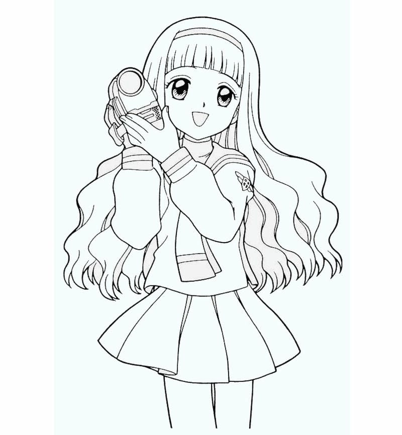 Khám phá bộ anime tranh tô màu sticker cute siêu dễ thương