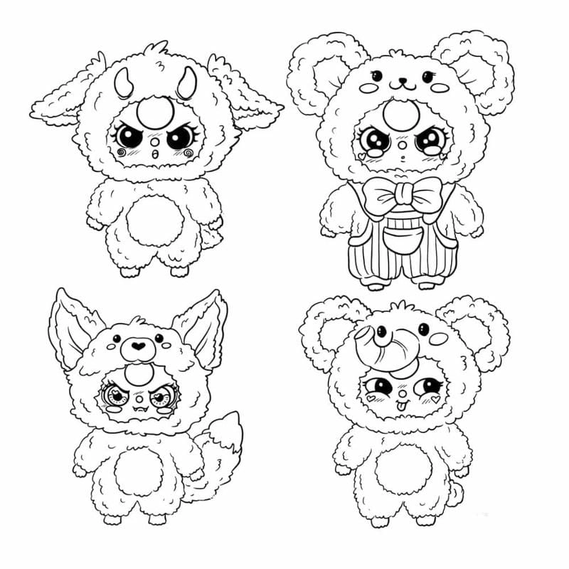 Bộ mau sticker cute tranh tô màu đồ ăn cute mini cực hấp dẫn