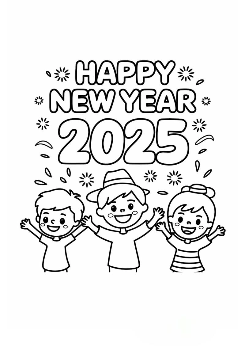 Bao lì xì tranh tô màu tết 2025 xinh xắn cho bé