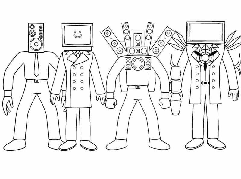 Khám phá speakerman tranh tô màu titan cameraman v2 cực chất