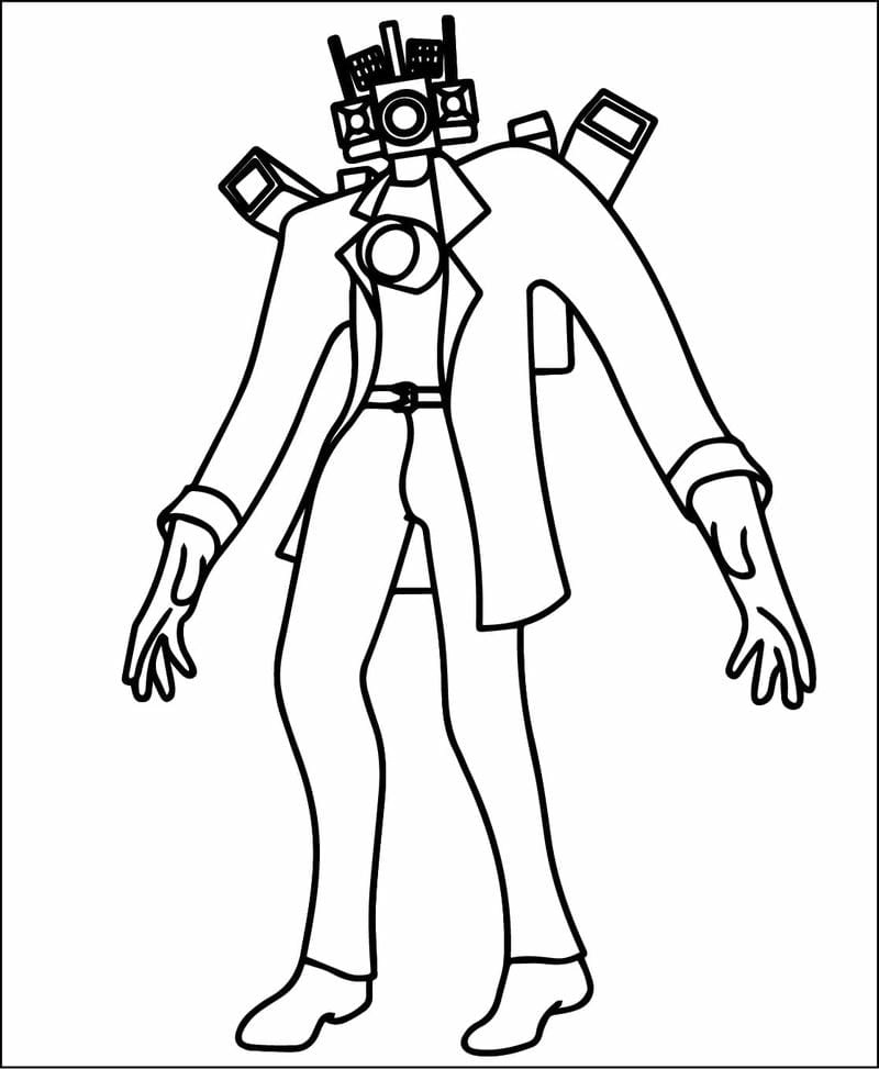 Hình máy khoan tranh tô màu titan cameraman v2 cực kỳ sáng tạo