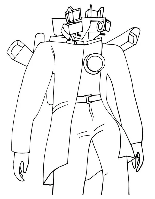 Cùng khám phá tranh tô màu titan cameraman v2 tivi cực ngầu