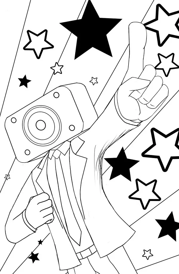 Thỏa sức sáng tạo với tranh tô màu titan cameraman v2 speakerman