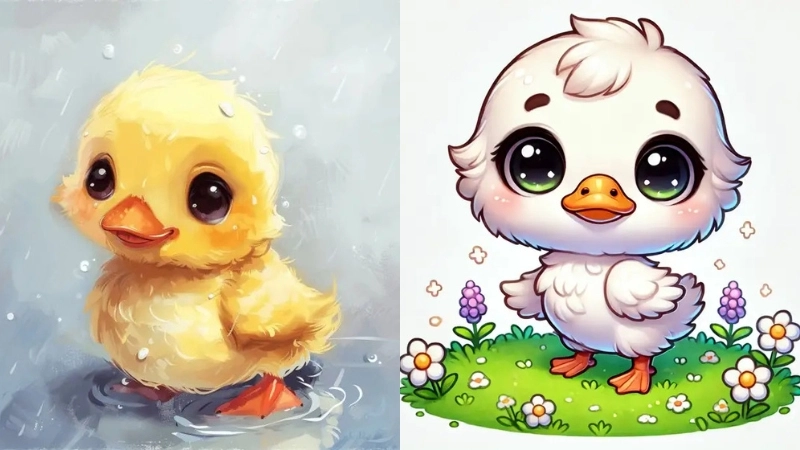  Ảnh vịt chibi ngộ nghĩnh dễ tải miễn phí cho mọi người 
