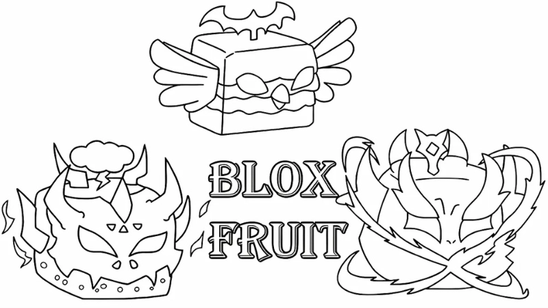  Bộ tranh tô màu trái ác quỷ trong Blox Fruit đẹp nhất 