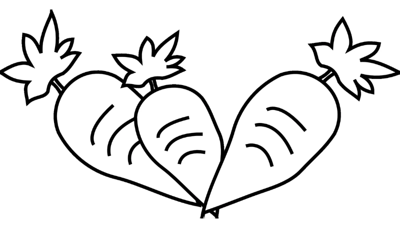  Tuyển chọn tranh tô màu củ cà rốt đơn giản dễ vẽ 