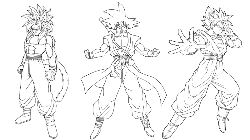 Tranh tô màu Goku bản năng vô cực là như thế nào