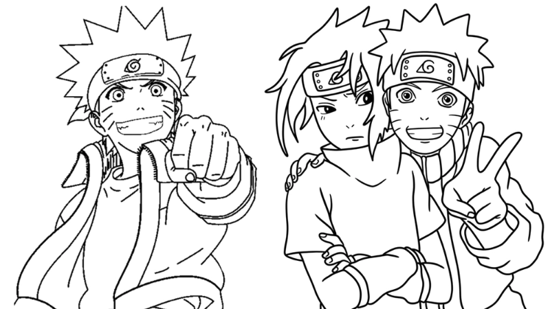  Bộ sưu tập tranh tô màu Naruto đẹp nhất cho bé 