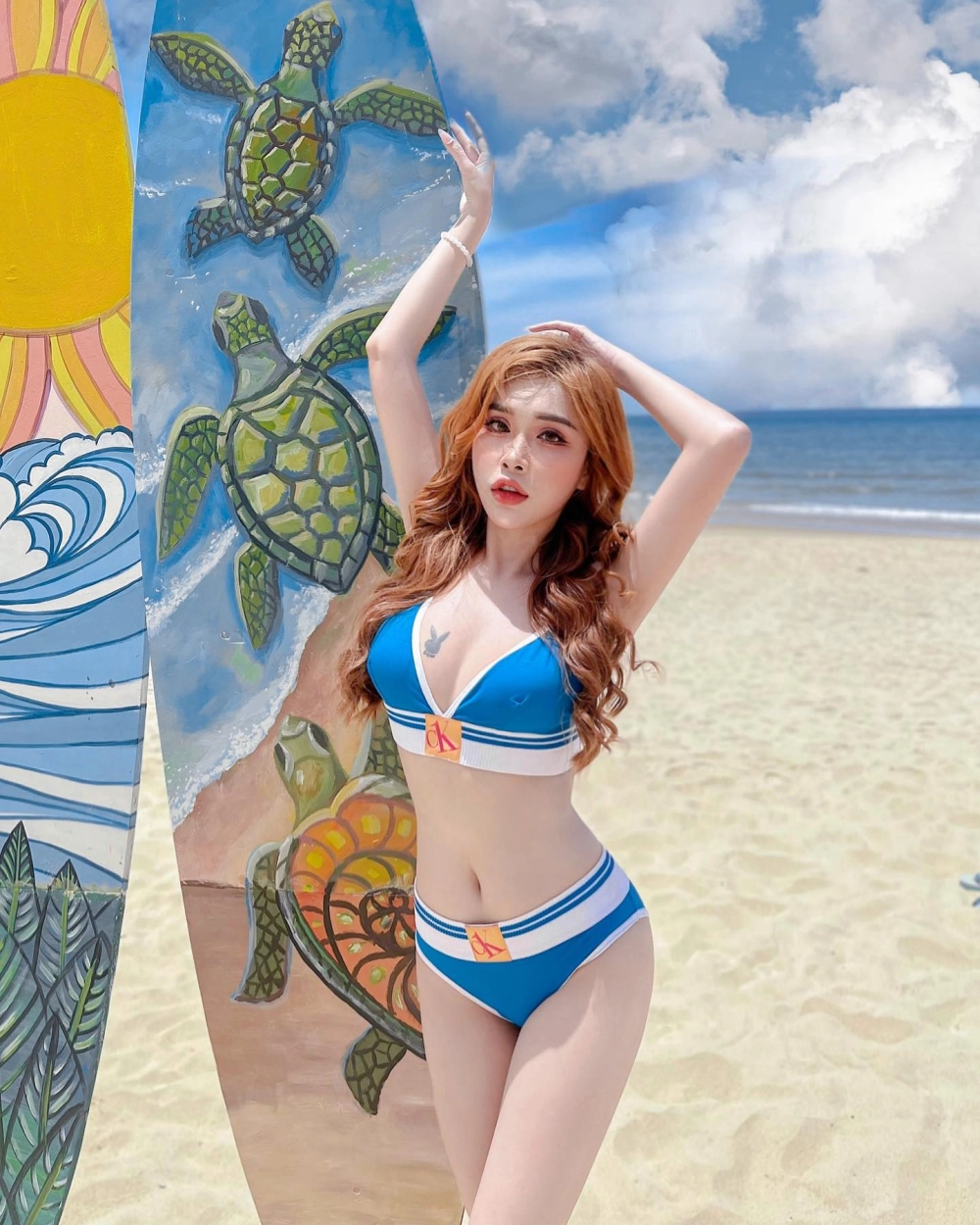 Góc chụp ấn tượng tôn lên vóc dáng khi Bảo Trân mặc bikini