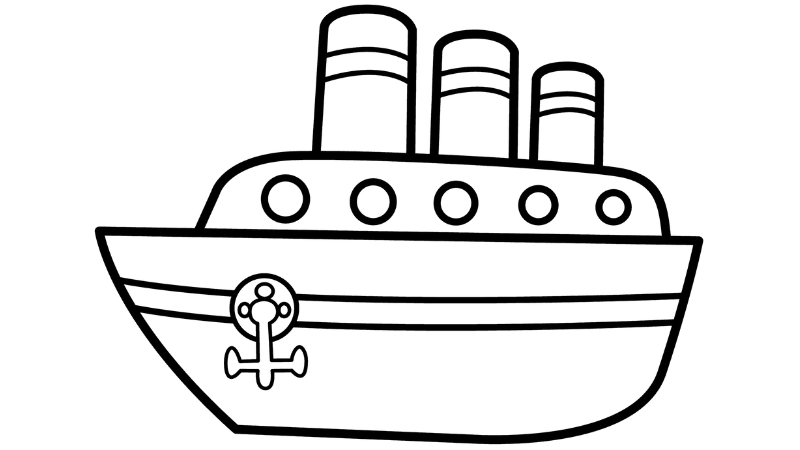 Bé học qua hình ảnh tô màu phương tiện giao thông đường thủy