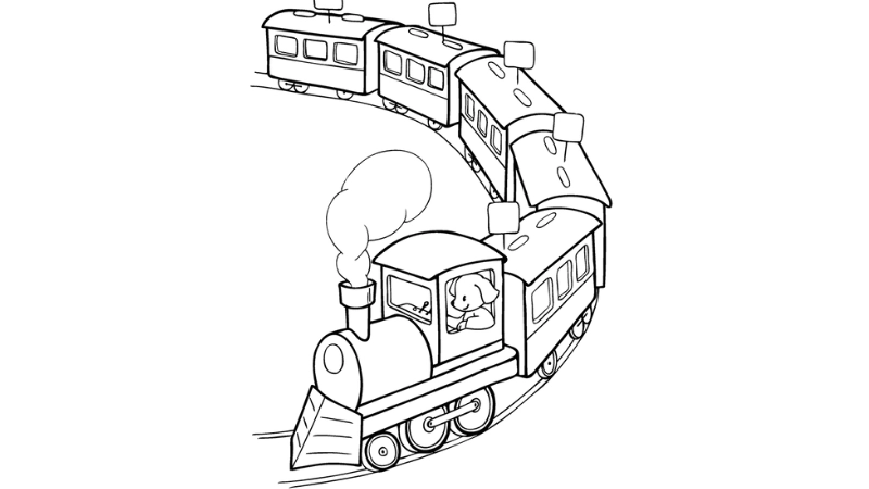 Tranh tô màu phương tiện giao thông giúp bé vẽ phương tiện giao thông đơn giản