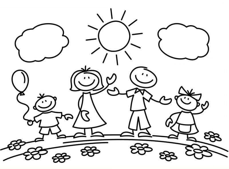 Tải ngay tranh cho trẻ tô màu chủ đề bản thân để bé tô