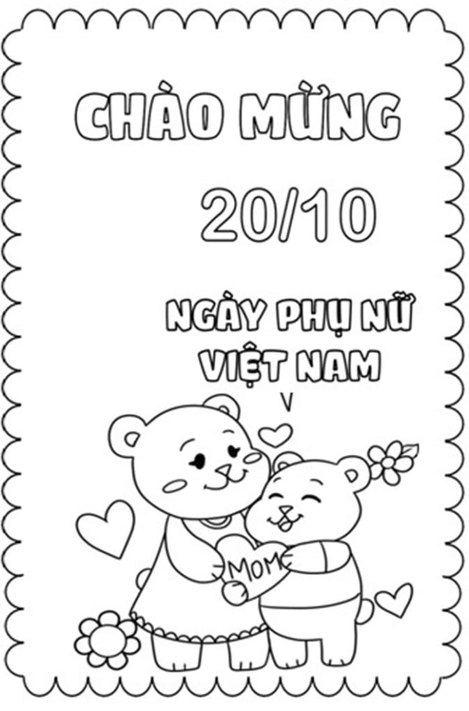 Cùng bé vẽ tranh ngày 20 tháng 10 tặng mẹ nhé