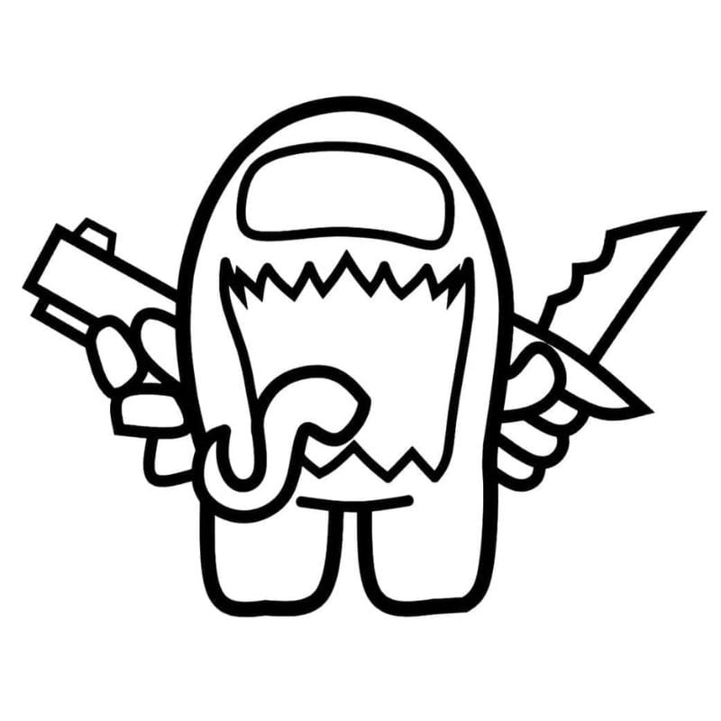 Mẹ hãy in hình among us tô màu cho bé tập tô