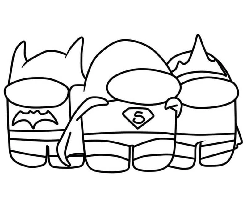 Bé thỏa sức sáng tạo với tranh tô màu among us anime