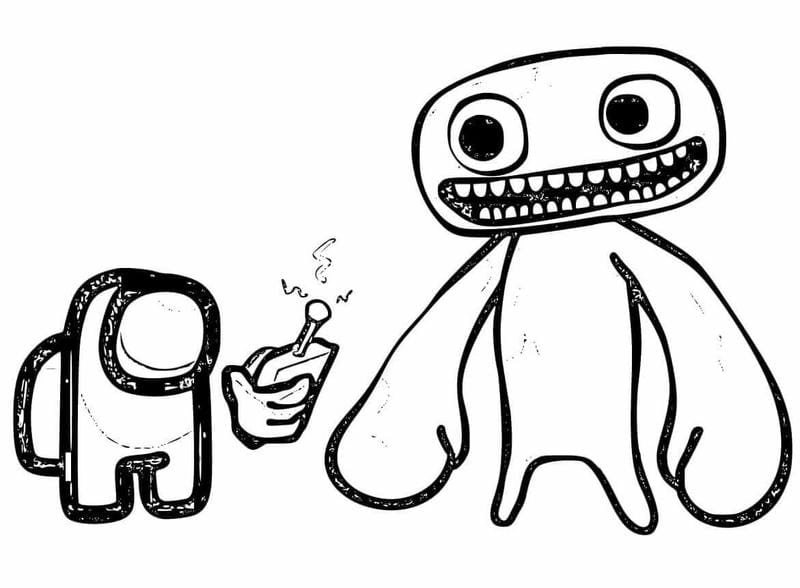 Bé thử sức với tô màu among us impostor lạ mắt