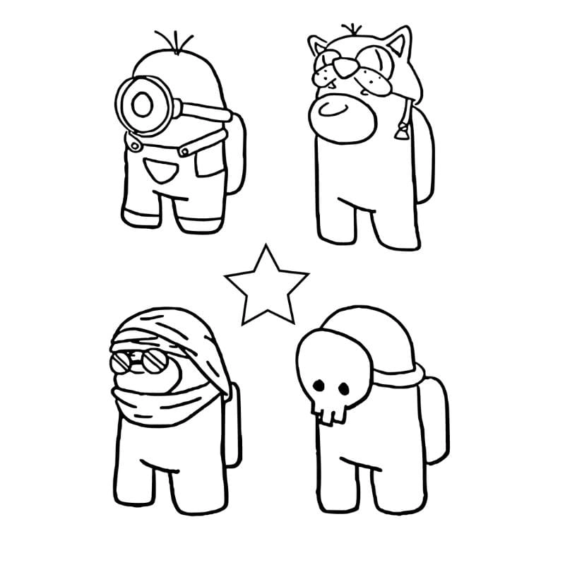 Chỉ cần một cú click để tải tranh tô màu among us