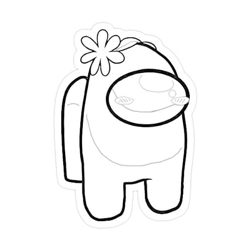 Mẫu tranh tô màu among us impostor siêu thú vị