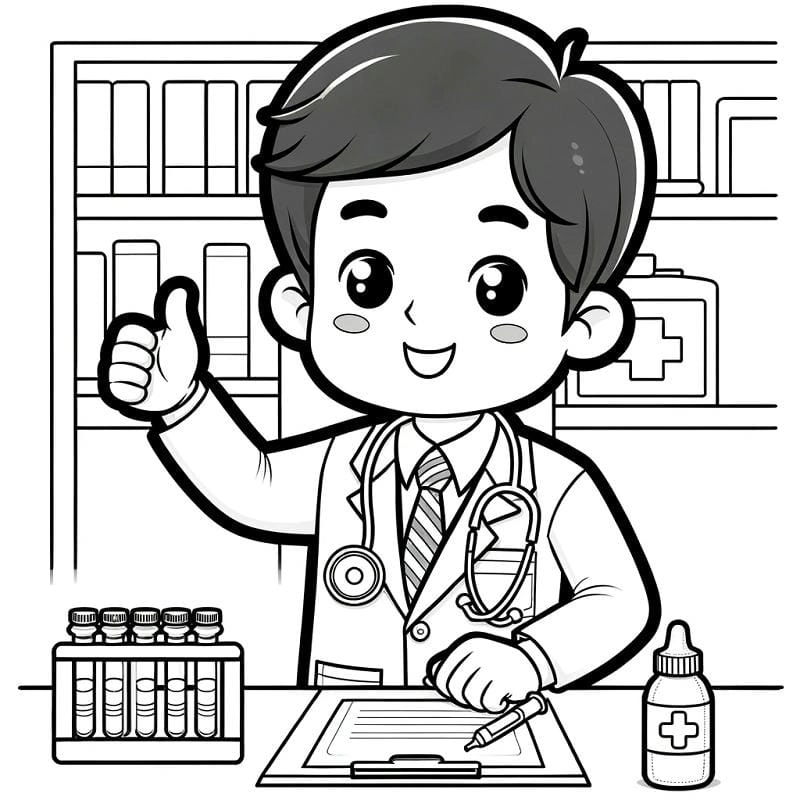 Tặng bé giấc mơ đẹp với bác sĩ tô màu