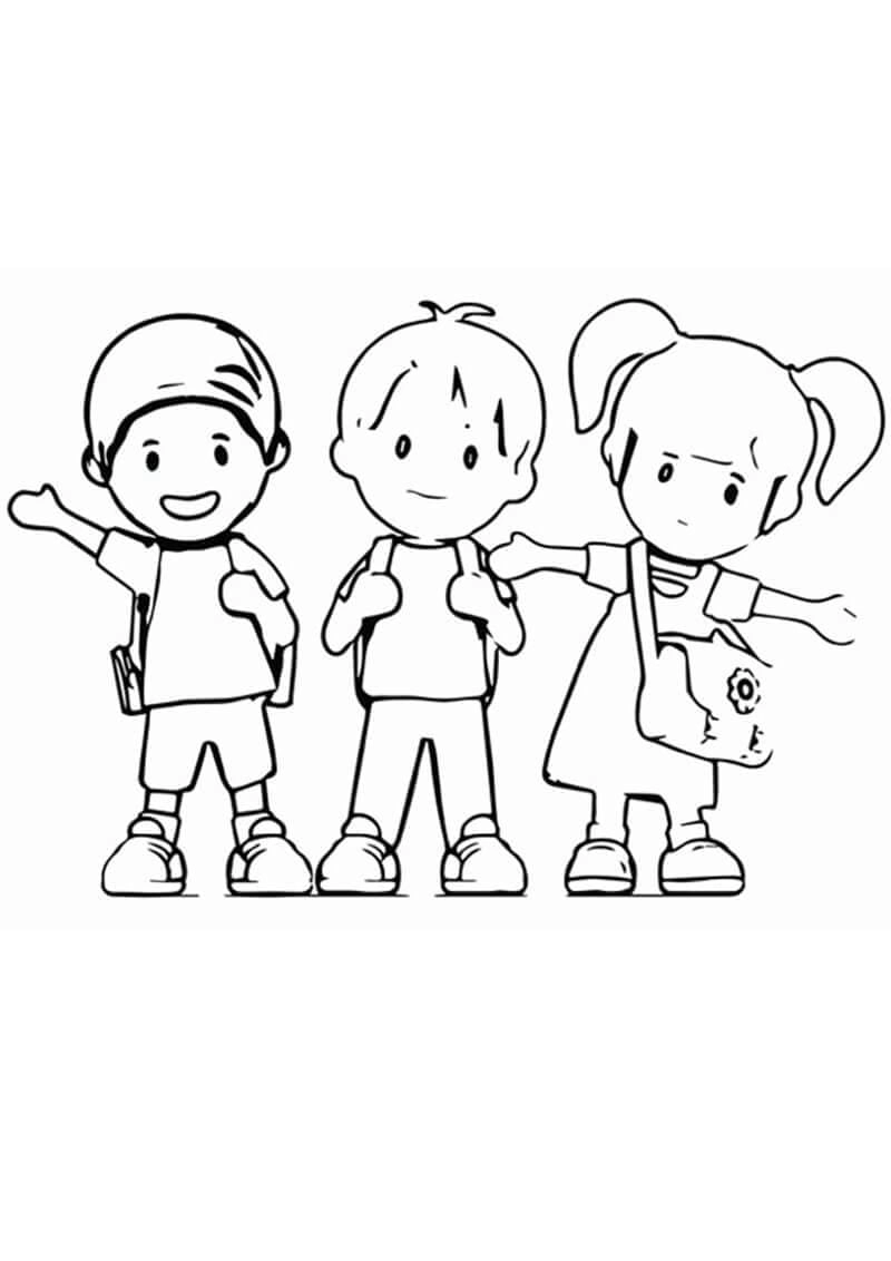 Bé luyện tô sắc nét qua tô màu bạn trai dễ thương đơn giản