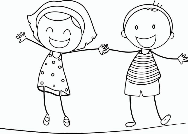 Tài liệu mẫu giáo án tô màu tranh bạn trai bạn gái cho lớp mầm