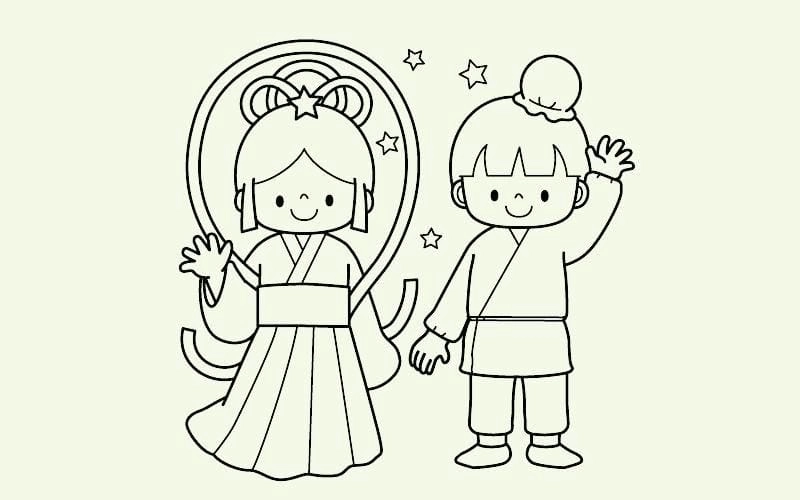 Khám phá ngay bộ hình ảnh tô màu bạn trai bạn gái sinh động cho bé