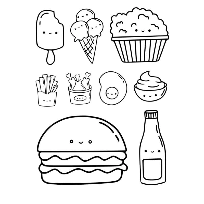 Bé thích mê với hình tô màu bánh kẹo siêu ngọt ngào