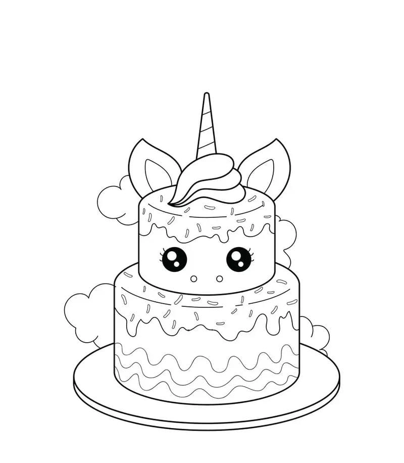 Gợi ý các mẫu tô màu bánh kẹo cute cực xinh cho bé