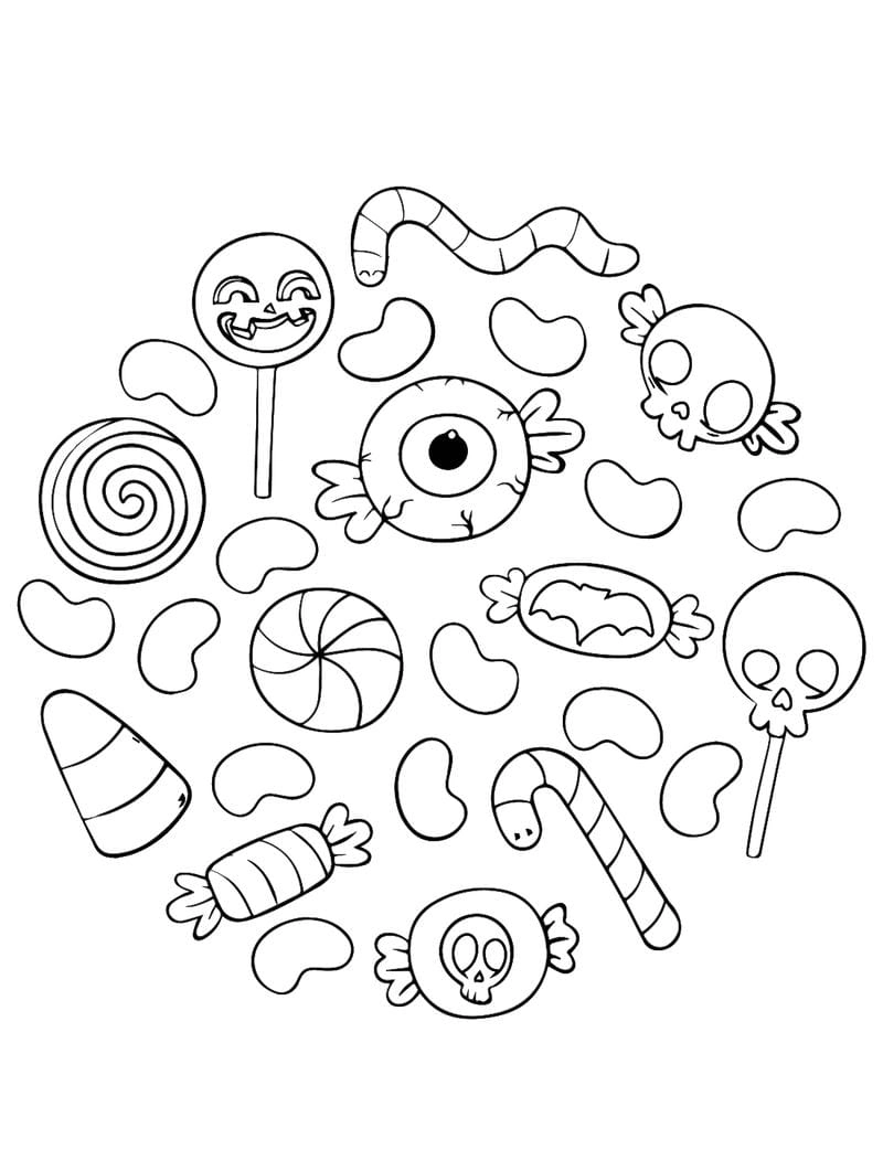 Tải ngay tranh tô màu bánh kẹo cute siêu đáng yêu cho bé