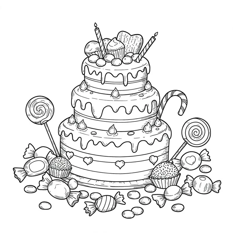 Khám phá ngay bộ tô màu bánh kẹo dễ thương cho bé yêu