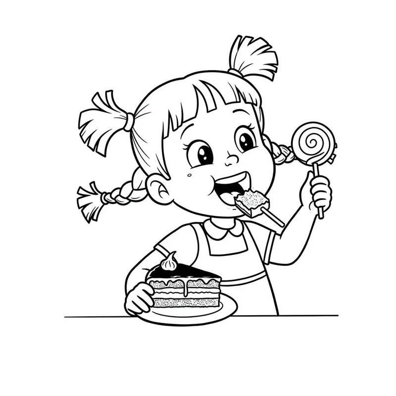 Bé mê tít với tranh tô màu bánh kẹo dễ thương ngộ nghĩnh