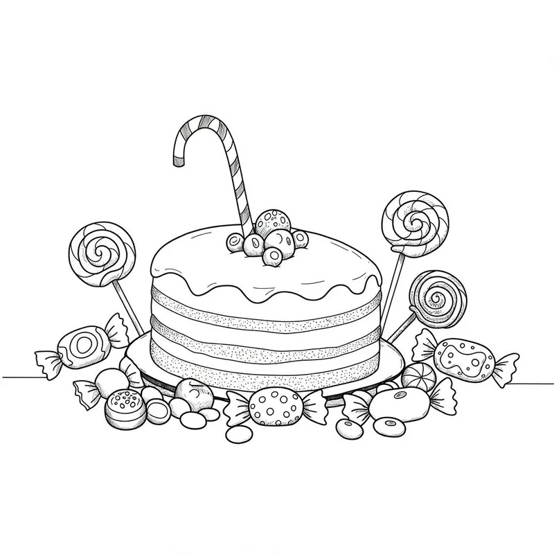 Tổng hợp mẫu tranh to màu bánh kẹo bé nào cũng mê