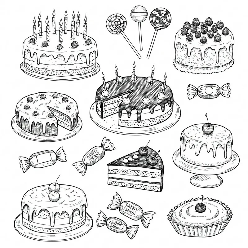 Tô ngay mẫu tranh tô màu kẹo mút xinh xắn cho bé