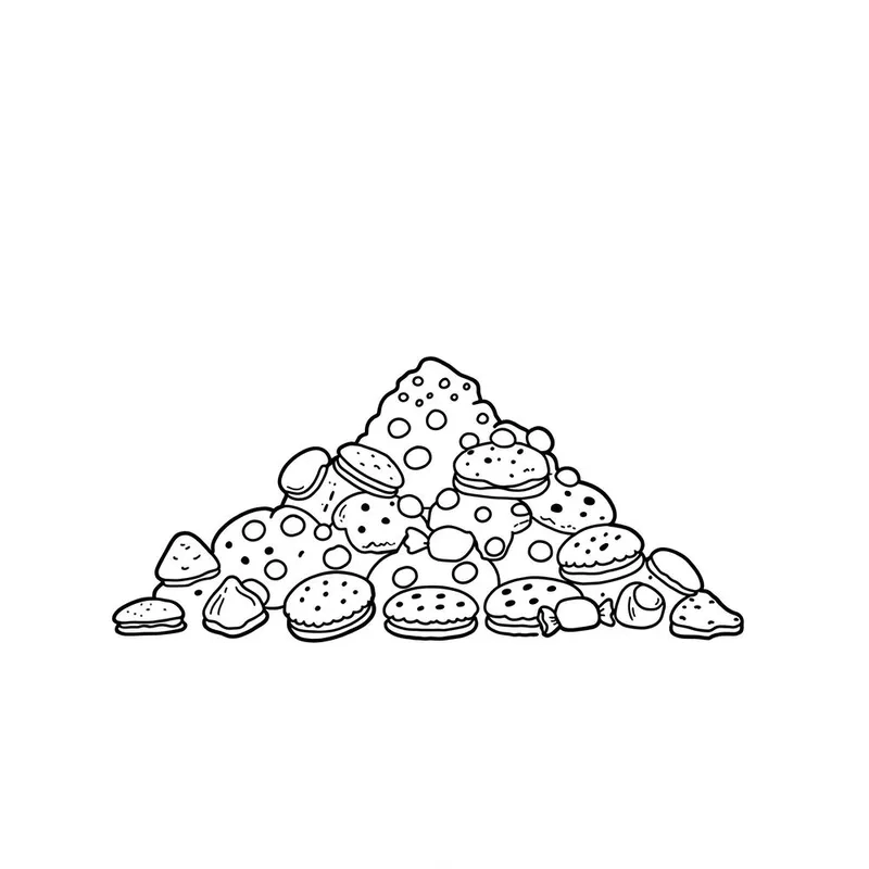 Tặng bé bộ tranh tô màu bánh kẹo đẹp đầy màu sắc