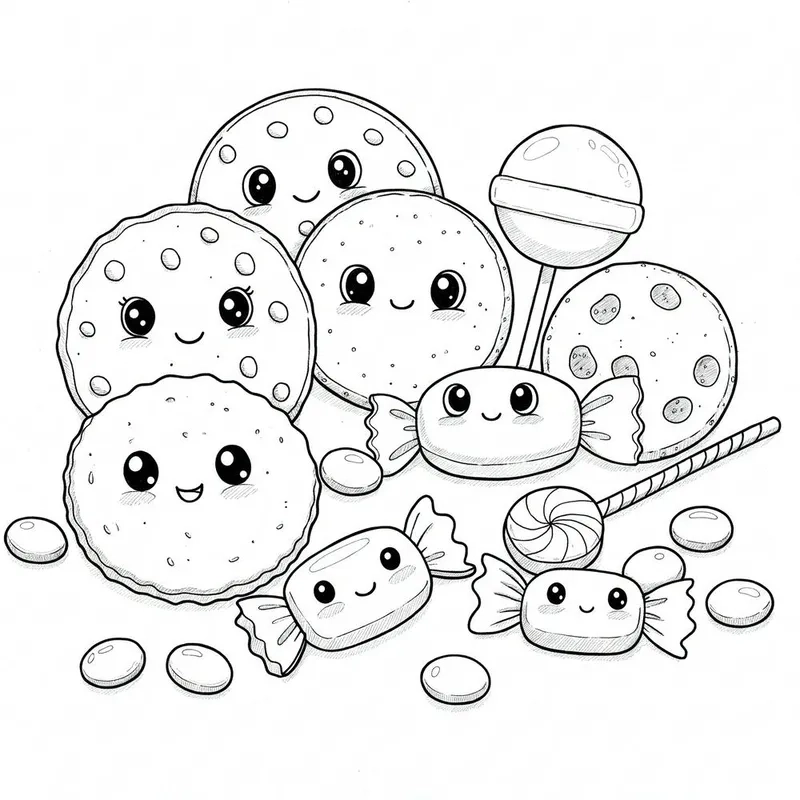 Khám phá kho tranh tô màu kẹo rực rỡ sắc màu